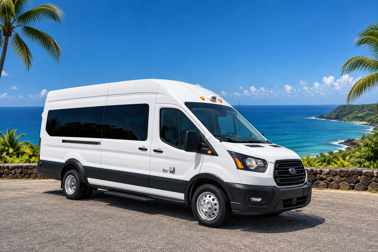 Private passenger van for Aibonito taxi transportation in Puerto Rico
